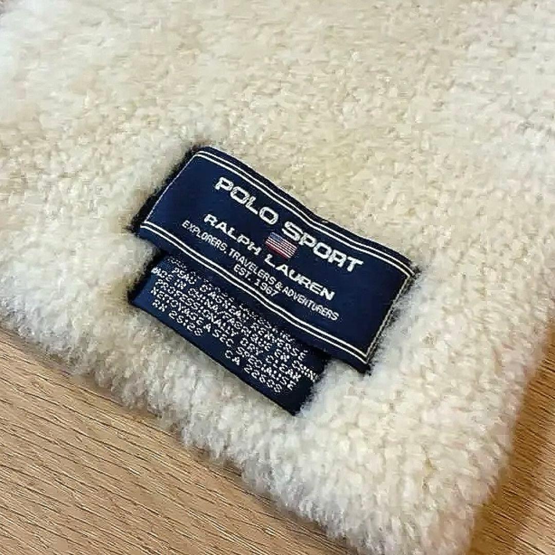 希少 ビンテージ POLO SPORT ラルフローレン　ムートンマフラー