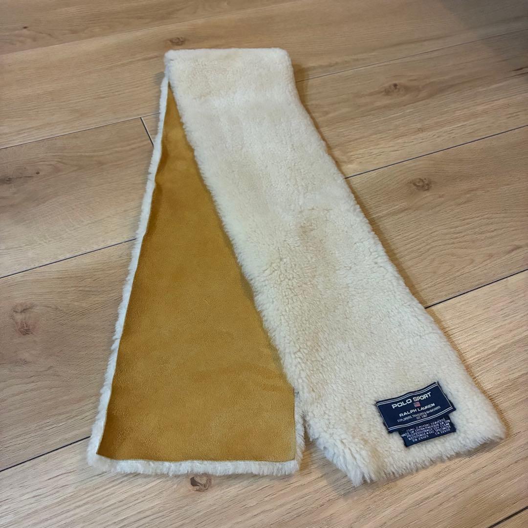 希少 ビンテージ POLO SPORT ラルフローレン　ムートンマフラー
