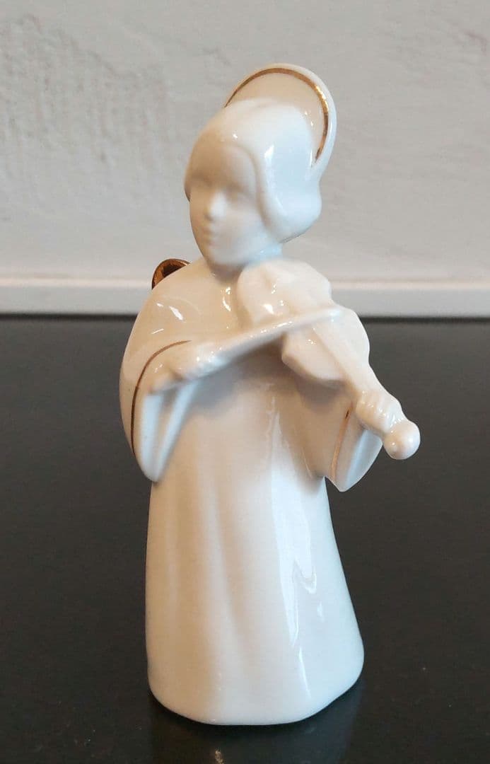 【希少】天使 陶器 オーナメント ロイヤルコペンハーゲン24kt バイオリン