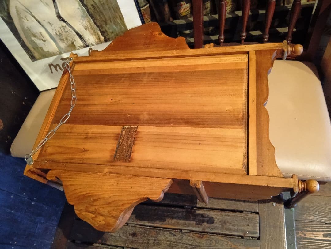 希少　1970's　フレンチ　カービング　ウッド　硝子扉　ウォール　キャビネット