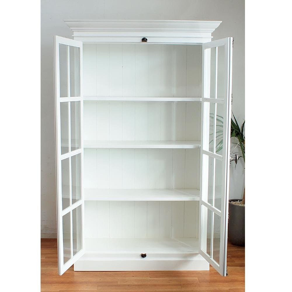 フレンチカントリー ガラスキャビネット カップボード