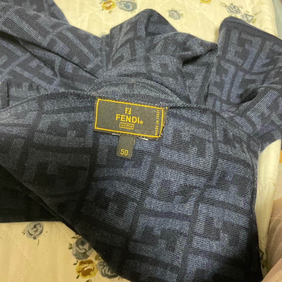 ヴィンテージ フェンディ ウールマフラーフェンディ モノグラム ラムウール