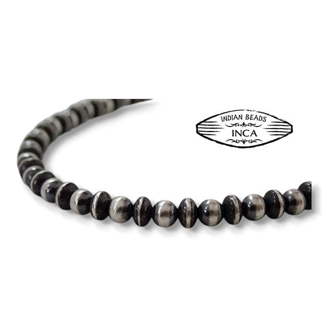 ナバホ ビーズネックレス ロンデルナバホパールミックスタイプ シルバー925