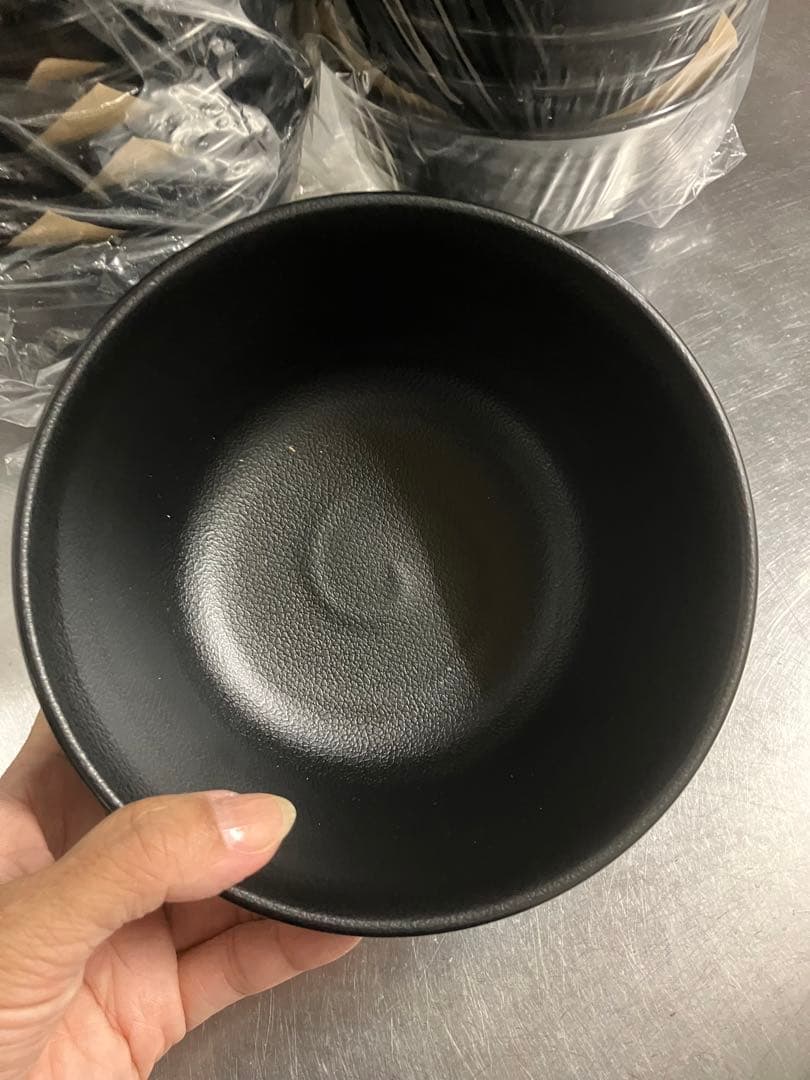 マンネン メラミン食器 小うどん鉢 25個セット 黒 773-B 未使用新品