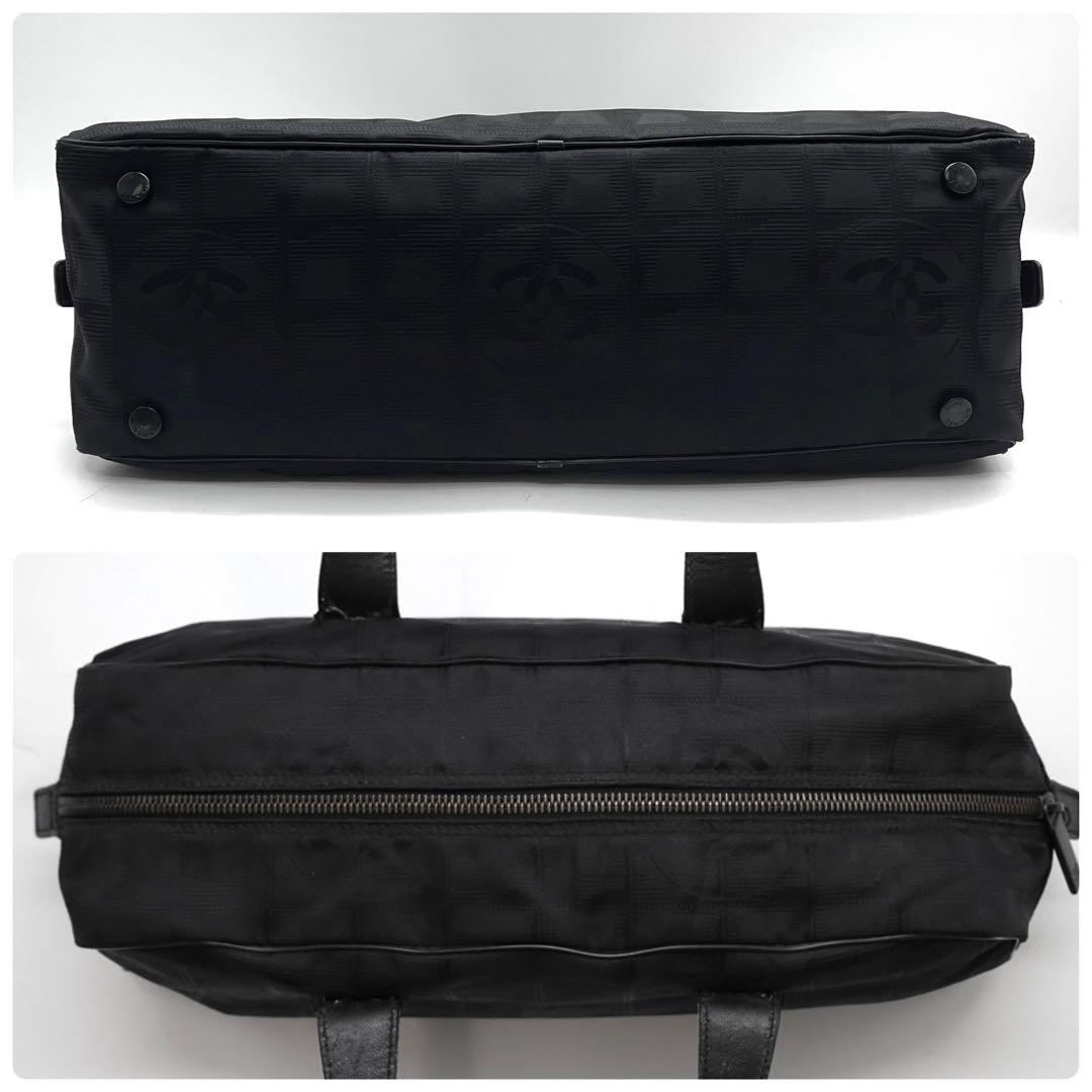 【美品】シール、カードあり　シャネル　ニュートラベルライン　黒　ハンドバッグ