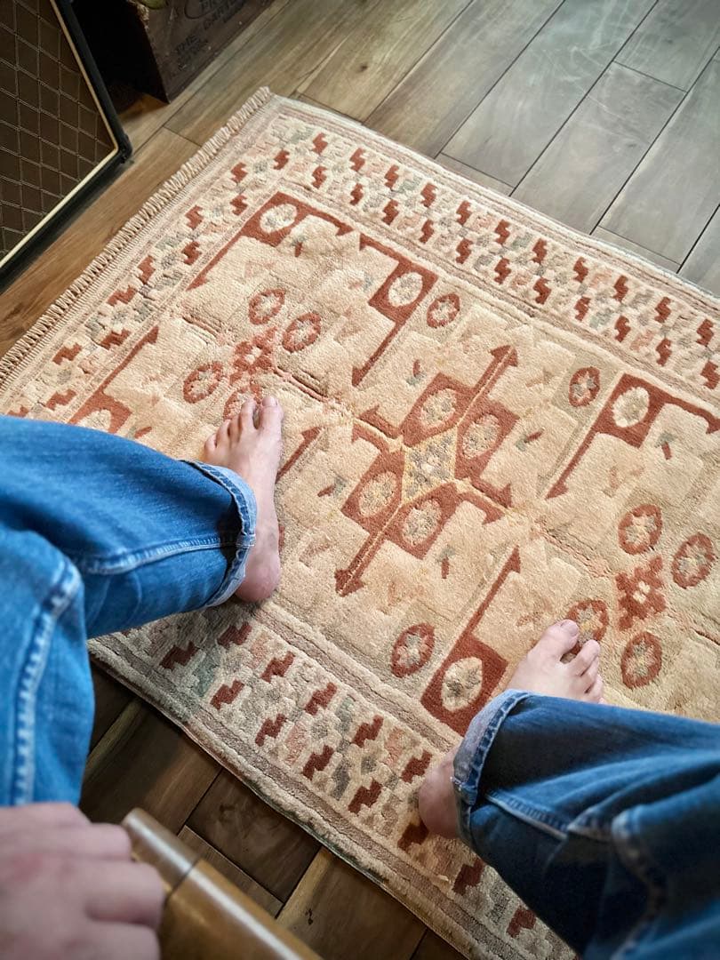 トライバルラグ　ヴィンテージラグ　コーカサス　アゼルバイジャン　クルド族　美品