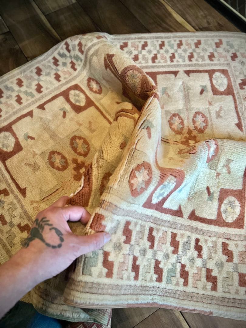 トライバルラグ　ヴィンテージラグ　コーカサス　アゼルバイジャン　クルド族　美品