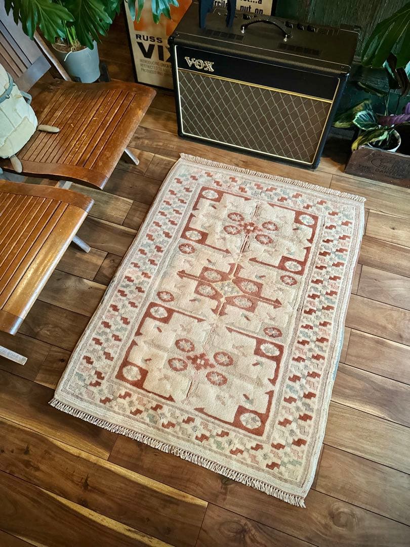 トライバルラグ　ヴィンテージラグ　コーカサス　アゼルバイジャン　クルド族　美品