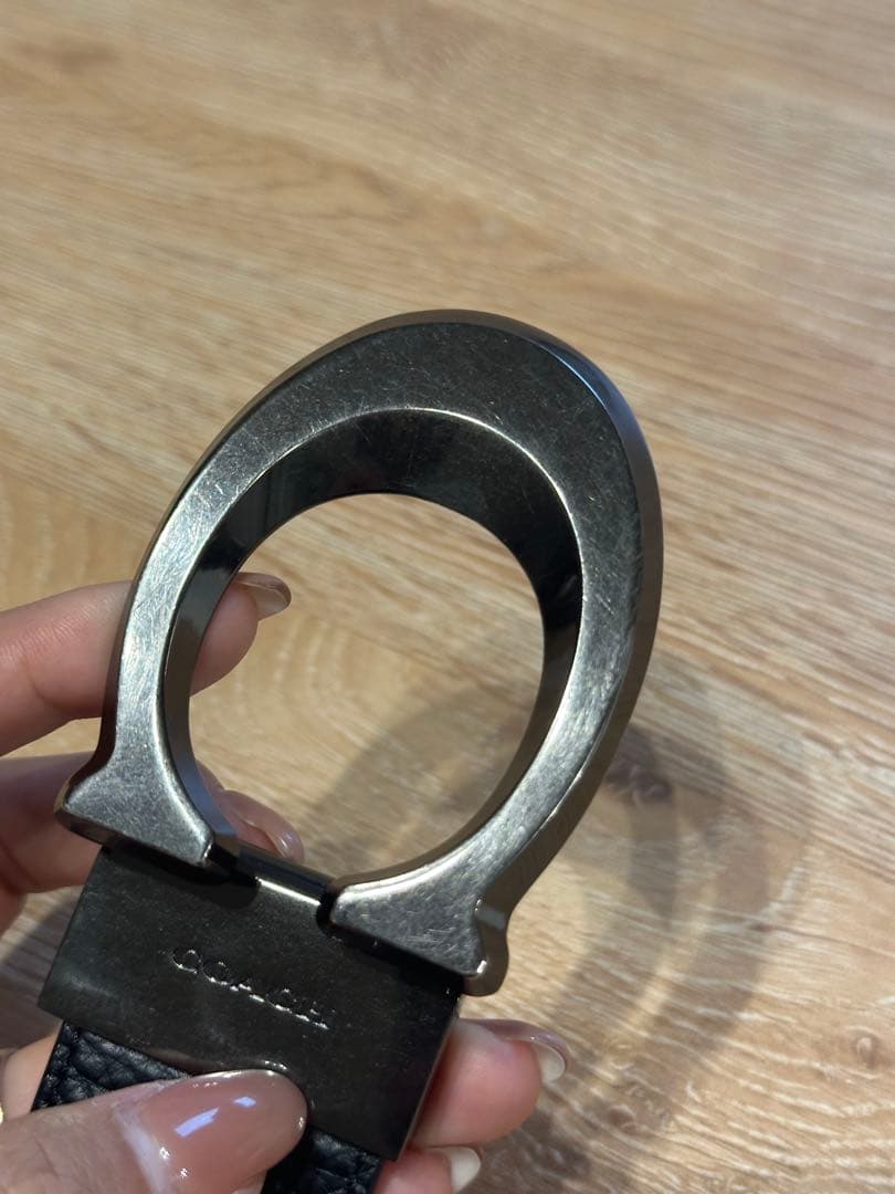 COACH メンズベルト 本革 ブラック