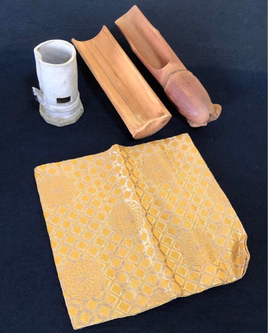 割引❗️《R》茶道具 桑 旅箪笥 お茶道具付 銘有入 260109き2