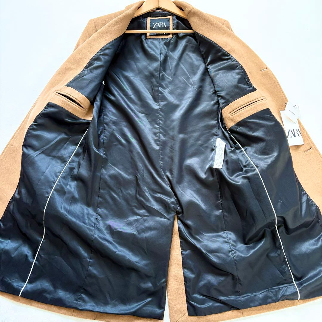 【新品未使用タグ付き】ZARA チェスターコート サイズ　キャメル
