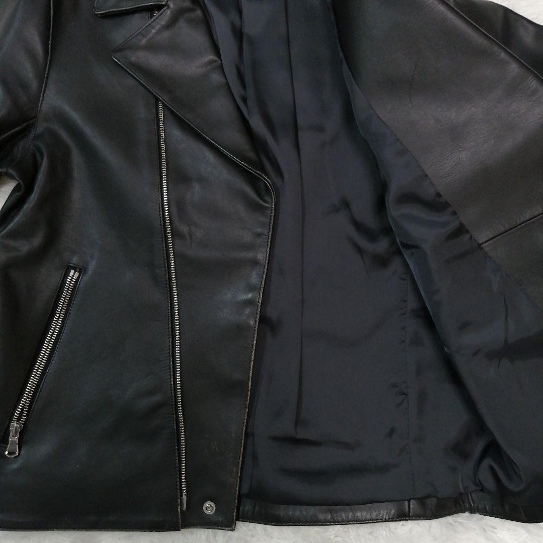 【極美品】UNITED ARROWS 本革ダブルライダースジャケット 牛革 M
