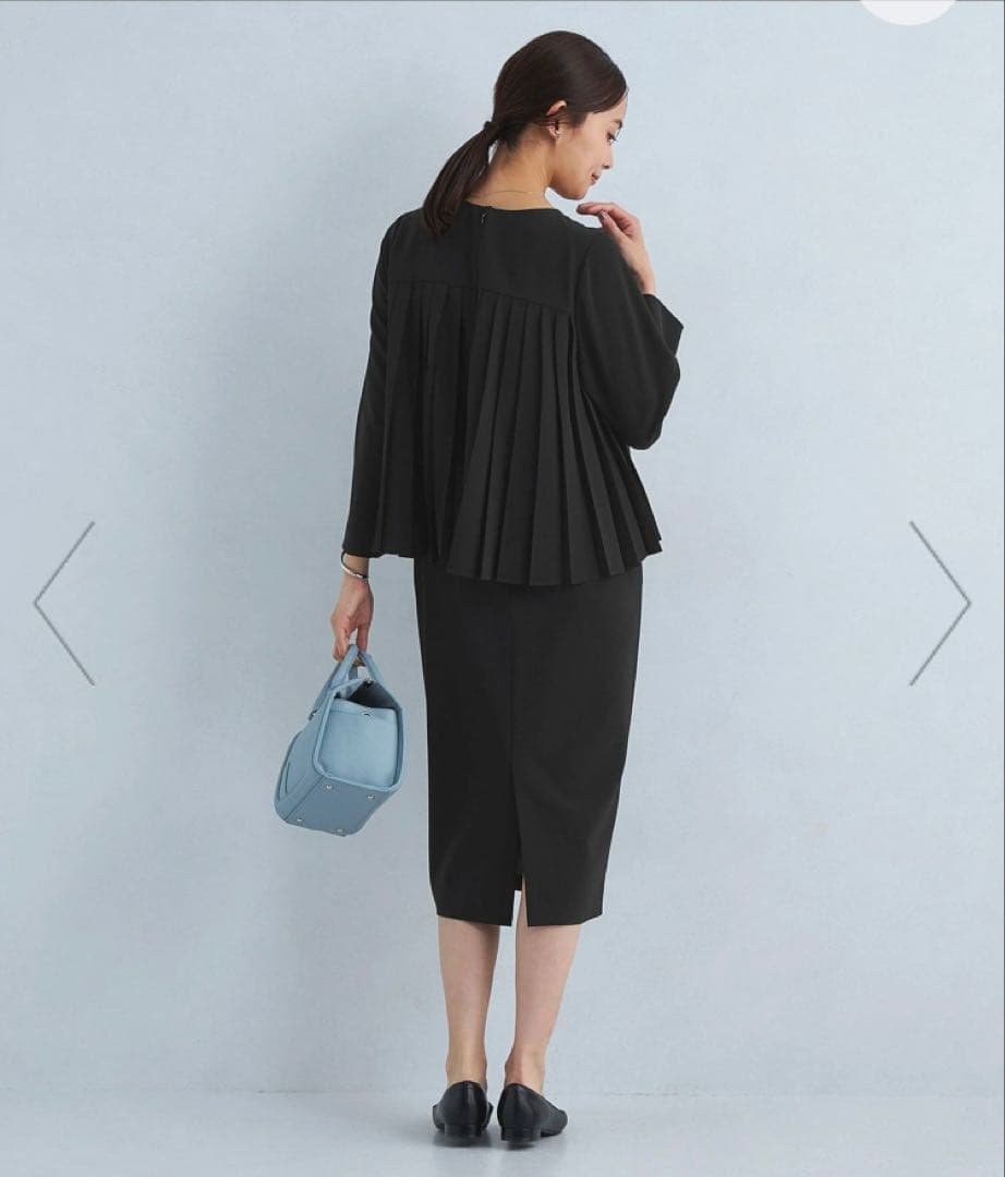 新品【ユナイテッドアローズ　パウドレ プリーツワンピース S ウォッシャブル】