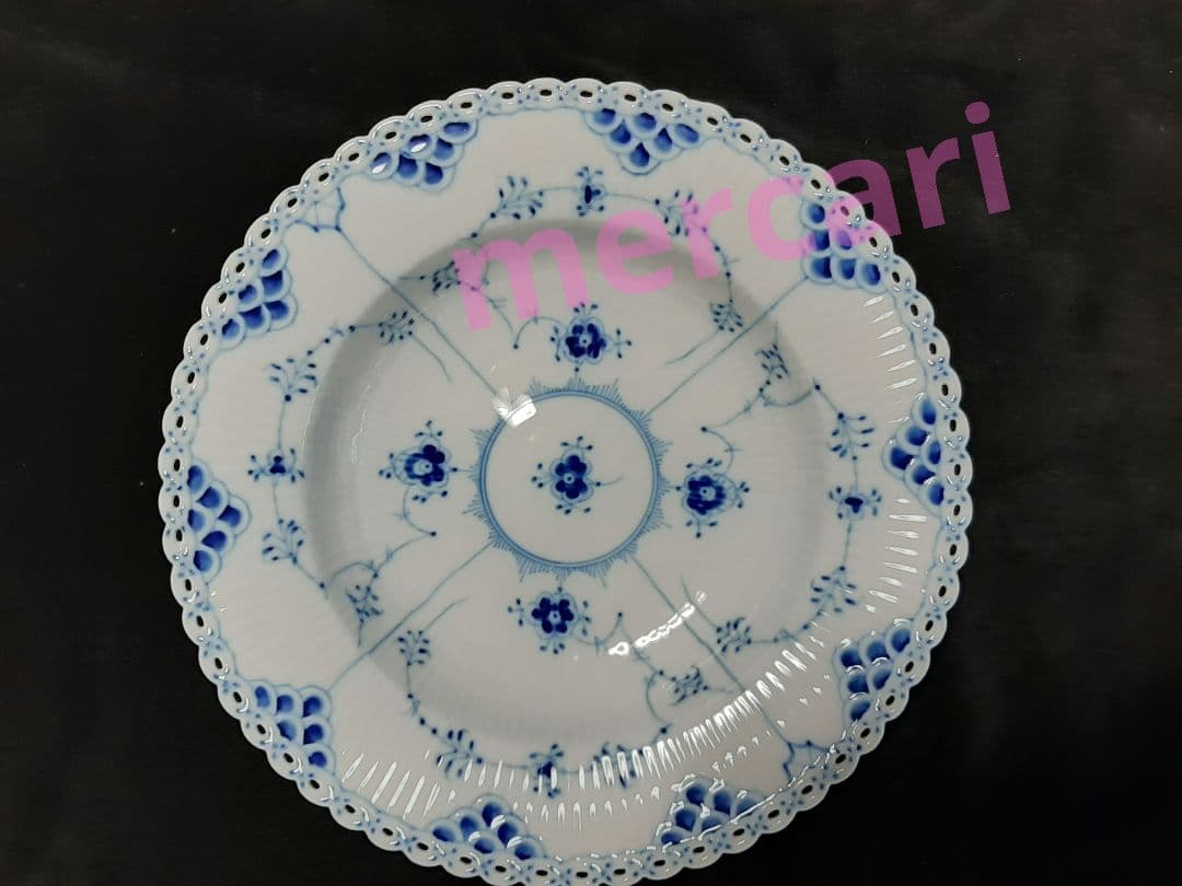 ②ロイヤルコペンハーゲン ブルーフルーテッド フルレース 23cm 2枚セット