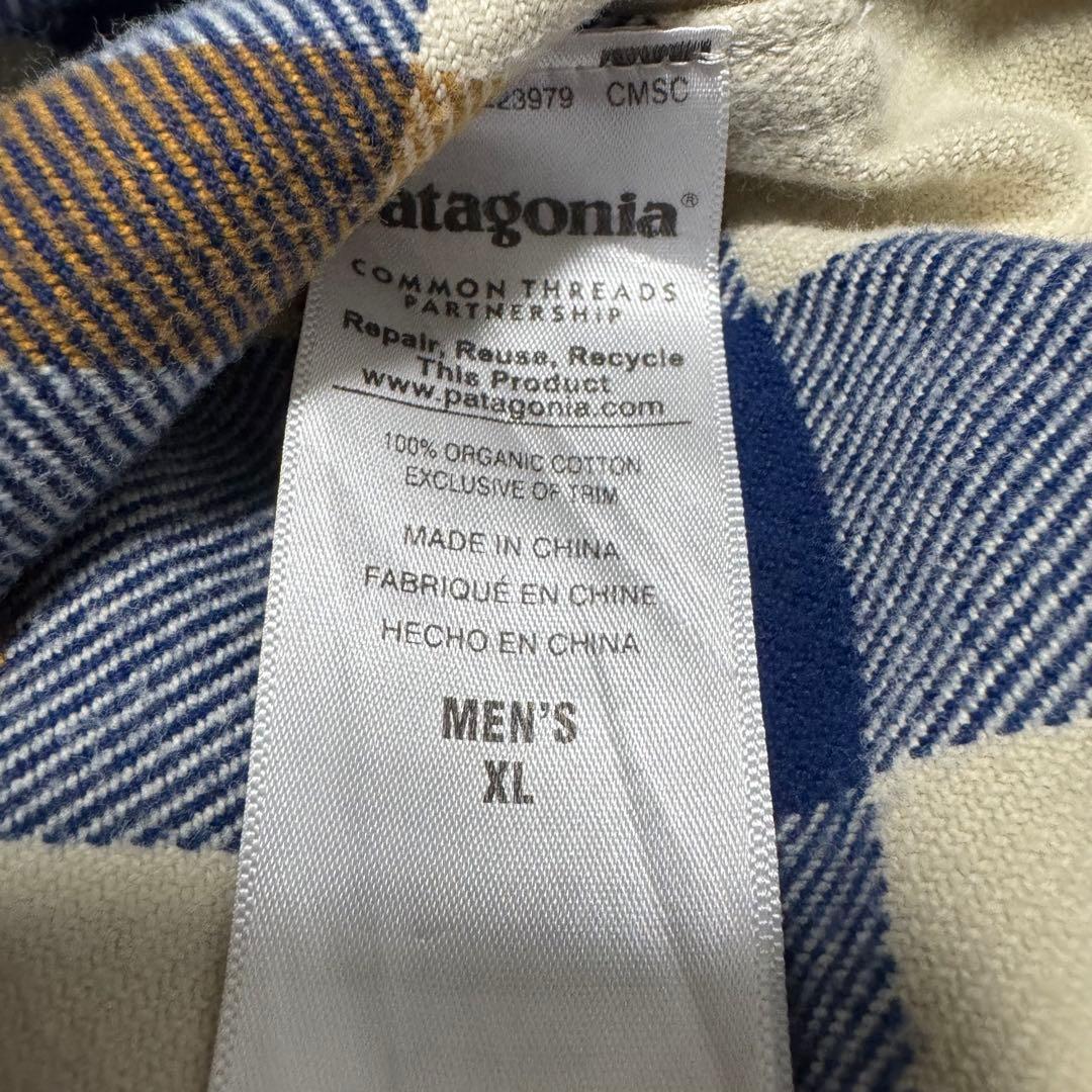 patagonia 15年製 フィヨルドフランネルシャツ クリーム ネルシャツ