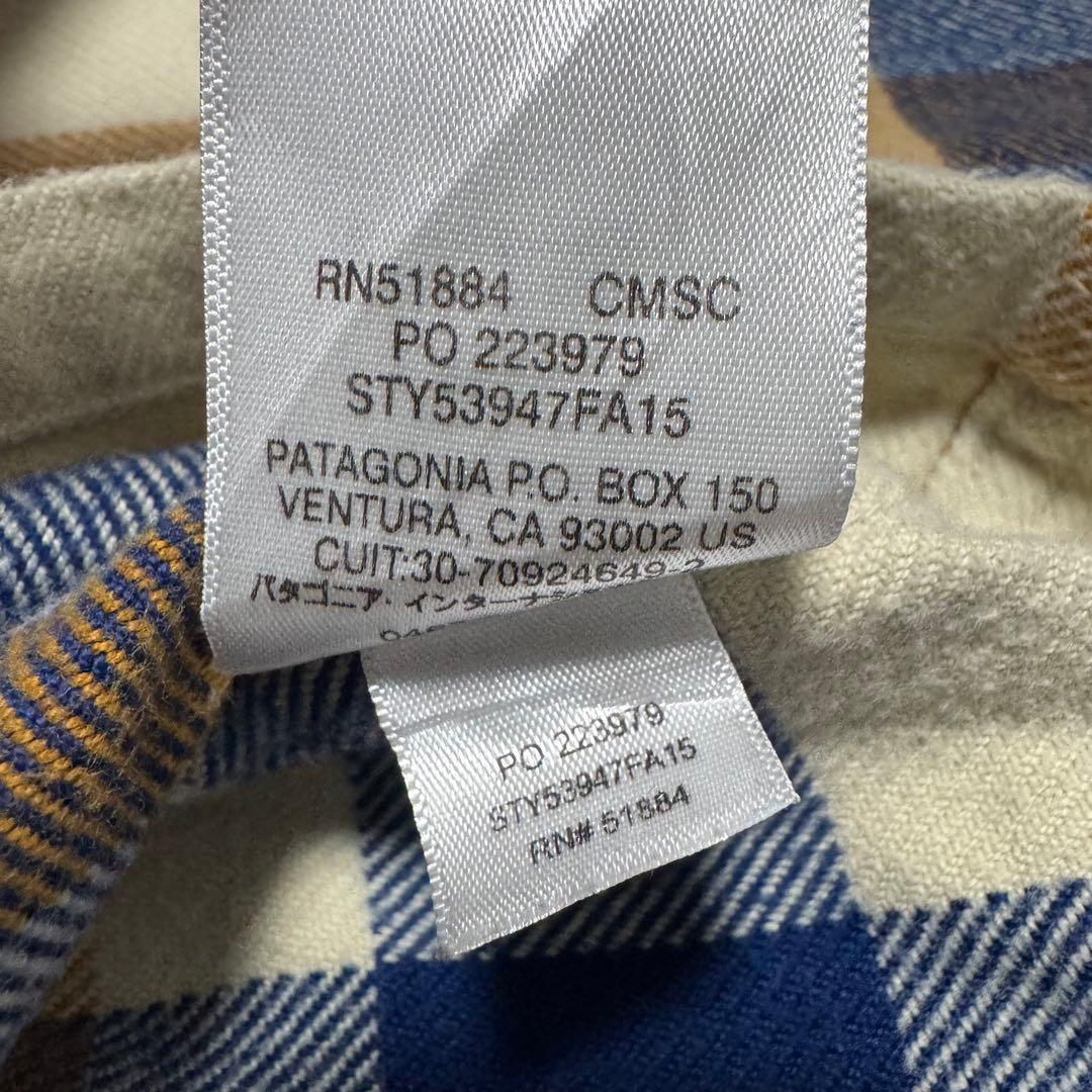 patagonia 15年製 フィヨルドフランネルシャツ クリーム ネルシャツ