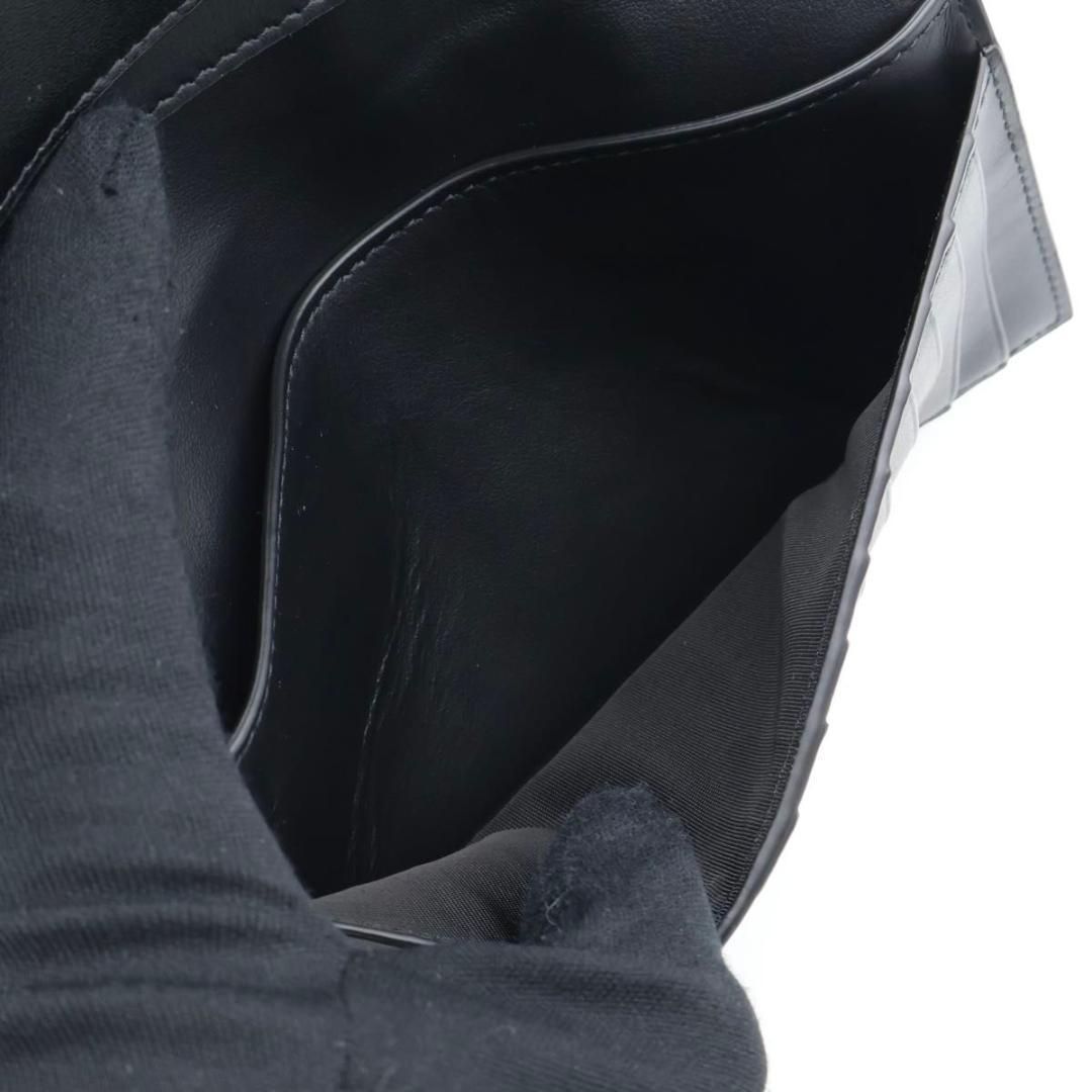 【超極美品】BOTTEGAVENETA カセット　二つ折り長財布　黒