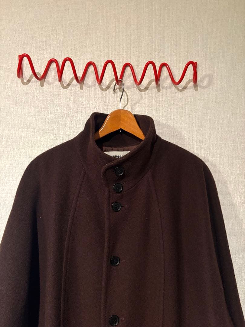 ジャケット・アウター BASISBROEK / Stand Collar Wool Long Coat
