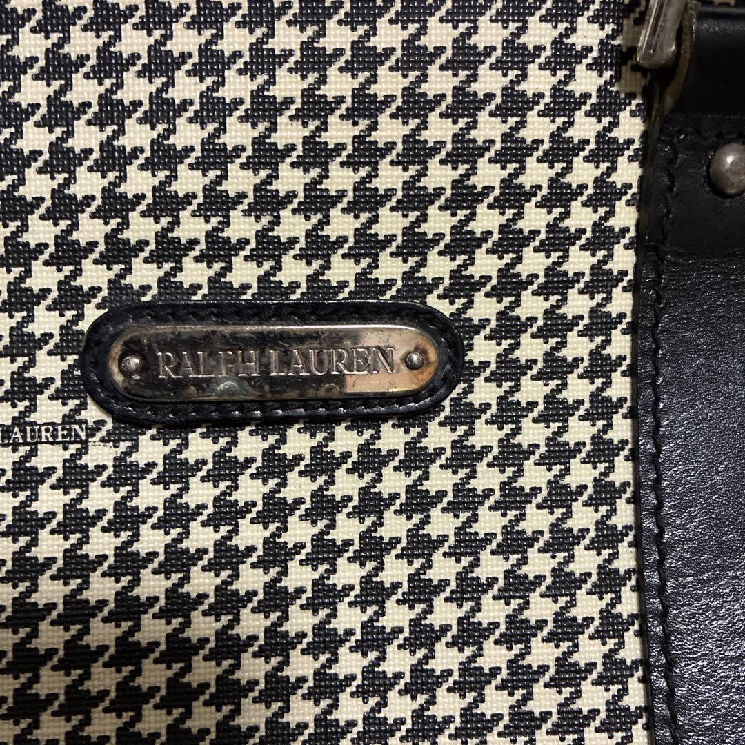 RALPH LAUREN ラルフローレン　千鳥柄　2WAY ボストンバッグ