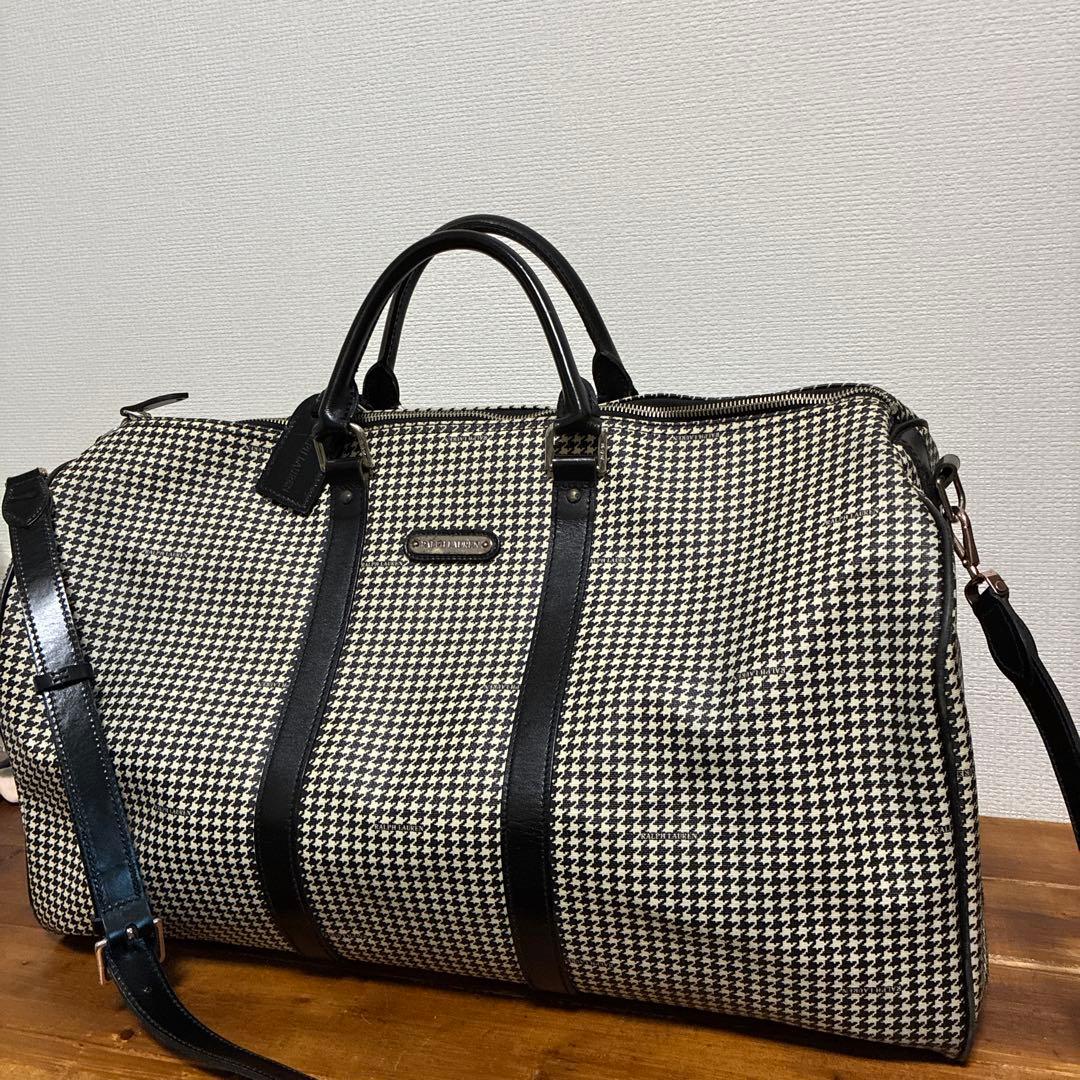 RALPH LAUREN ラルフローレン　千鳥柄　2WAY ボストンバッグ