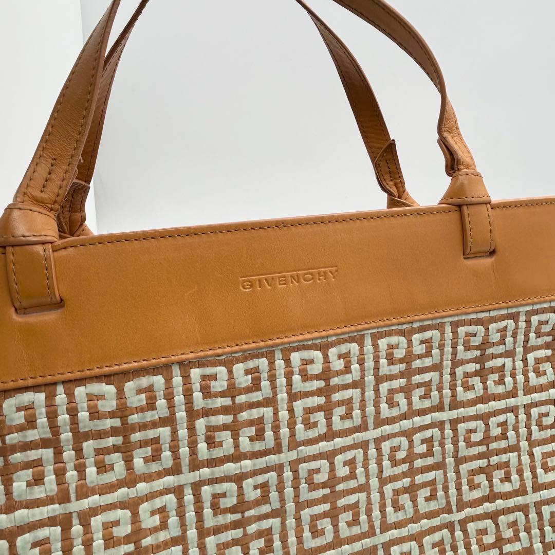 良品　ジバンシー　トートバッグ　ハンド　カゴ　ロゴ　A4◎　肩掛け◎