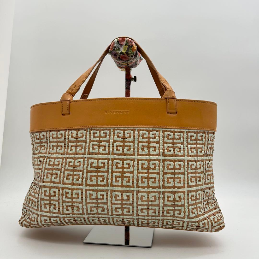 良品　ジバンシー　トートバッグ　ハンド　カゴ　ロゴ　A4◎　肩掛け◎