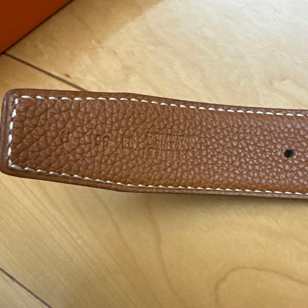 HERMES Hバックル ベルト ブラック シルバー金具 メンズ　トゥアレグ