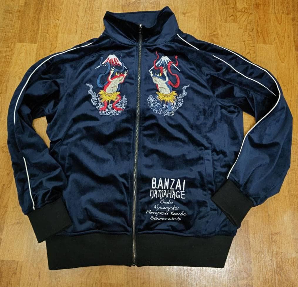 SANMARUICHI スカジャン ネイビー刺繍