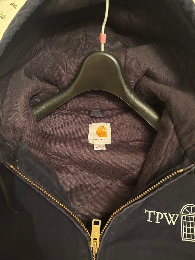 希少　Carhartt TPWコラボ　フード付きアクティブジャケット ネイビー