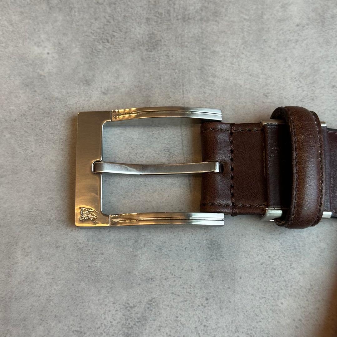 BURBERRY ホースロゴ　レザーベルト　ブラウン
