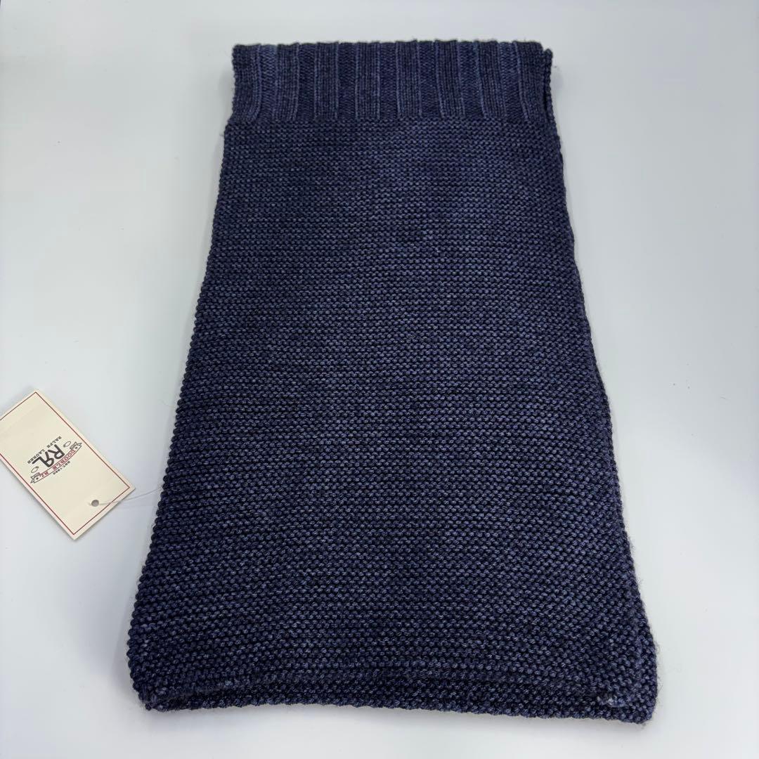 ✨新品タグ付き✨ RRL ダブルアールエル メリノウール マフラー ネイビー