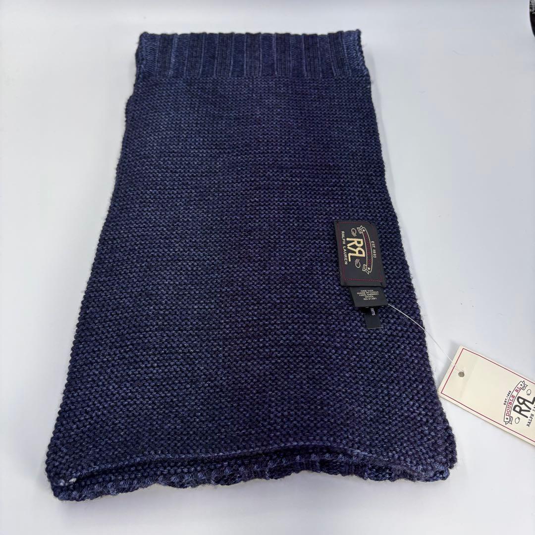 ✨新品タグ付き✨ RRL ダブルアールエル メリノウール マフラー ネイビー