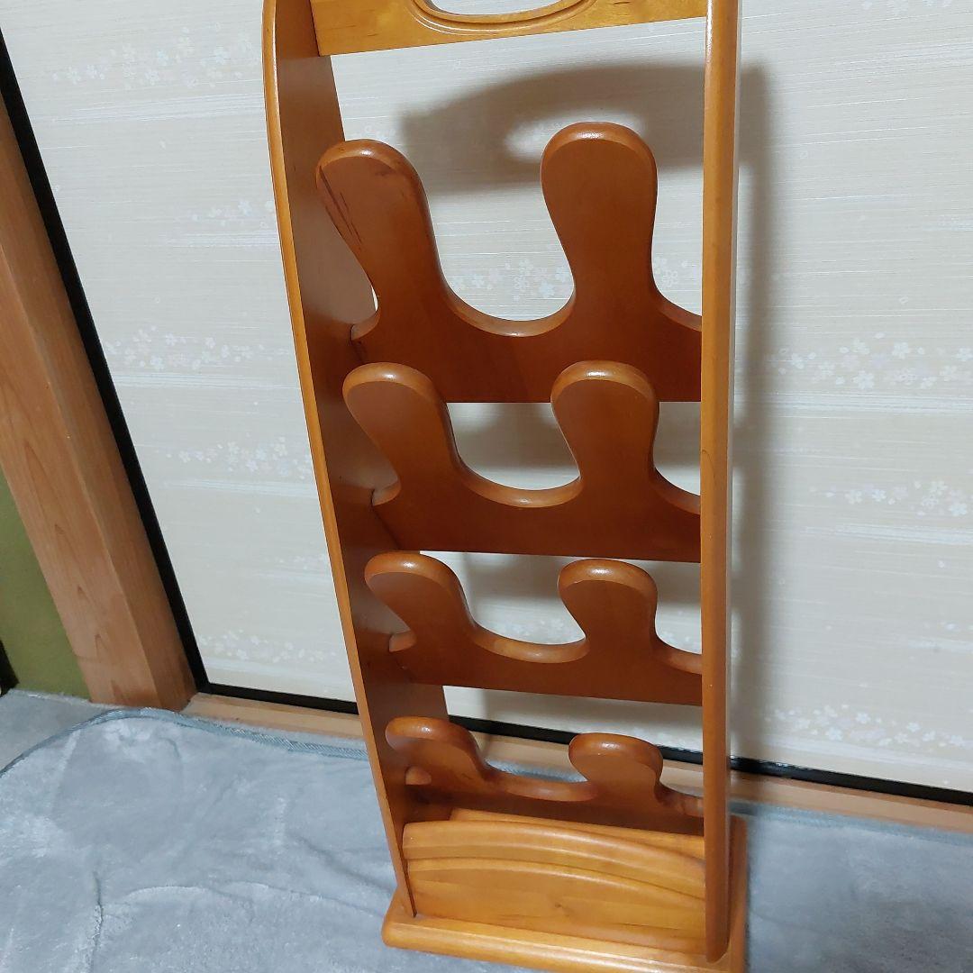 ☆(美品)木製スリッパラック 4足収納