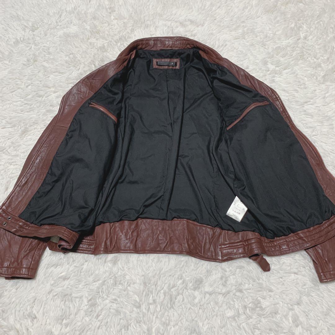 【美品】リューグーレザー ライダースジャケット ラムレザー XL