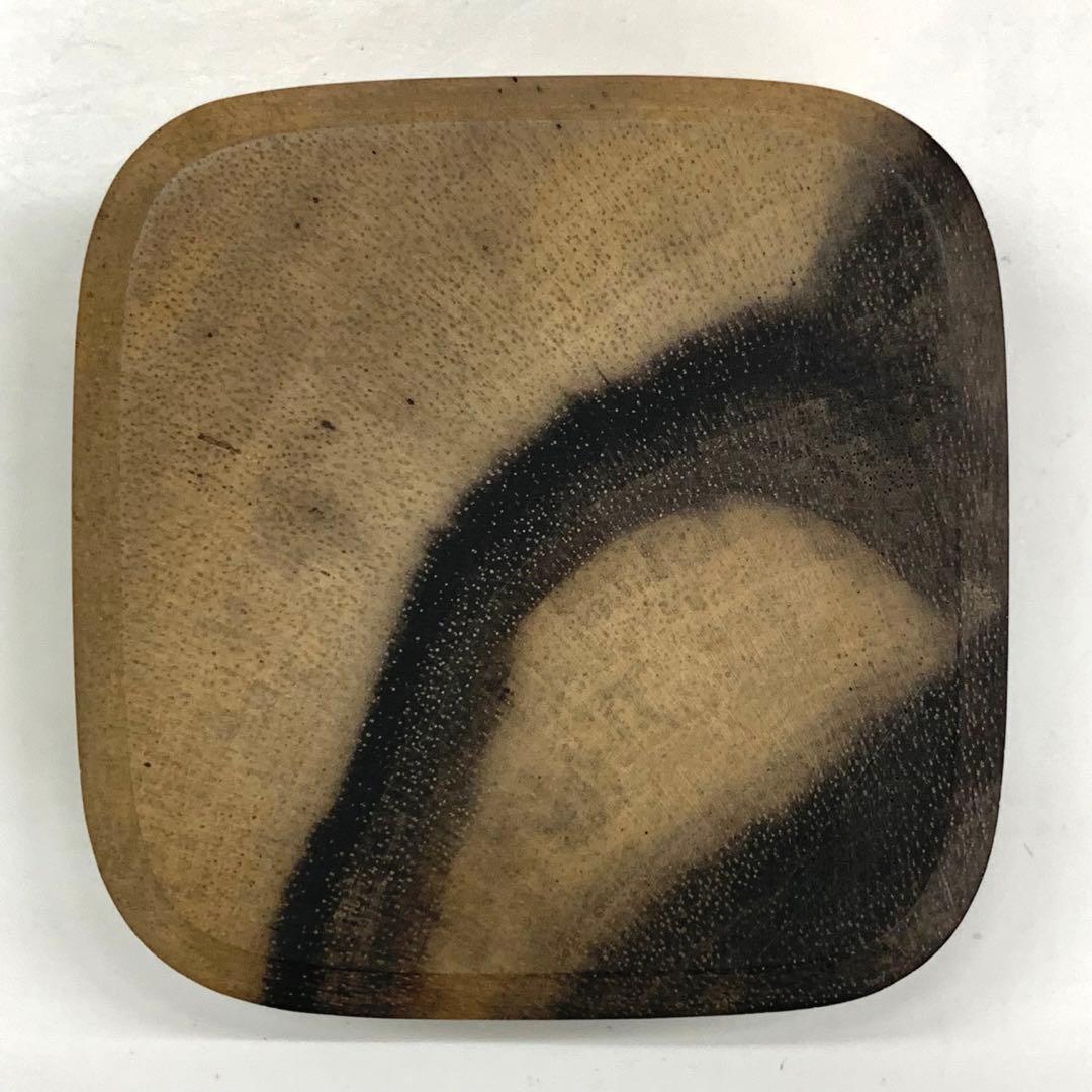 【香合　秋草　黒柿　四方】道場宗廣　共箱