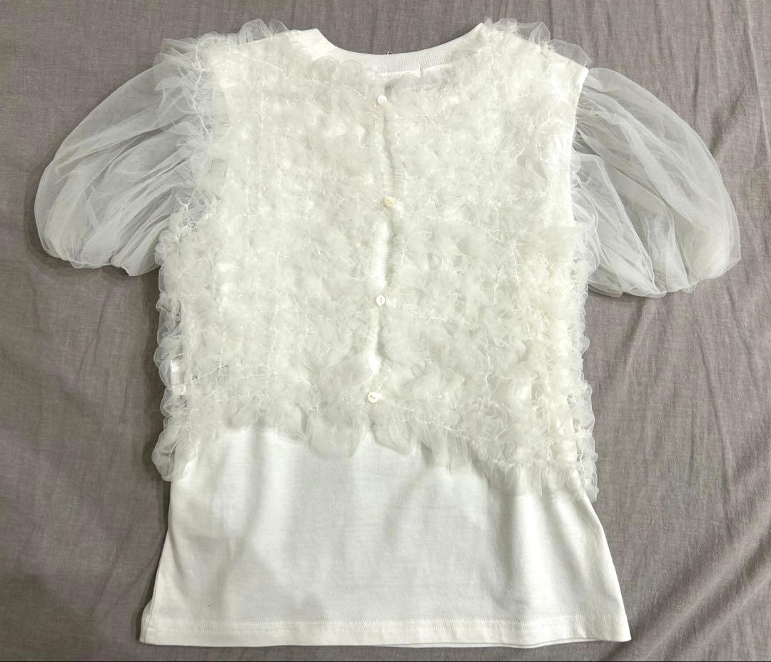 【新品タグ付】CLANE TULLE VEST LAYERED TOPS