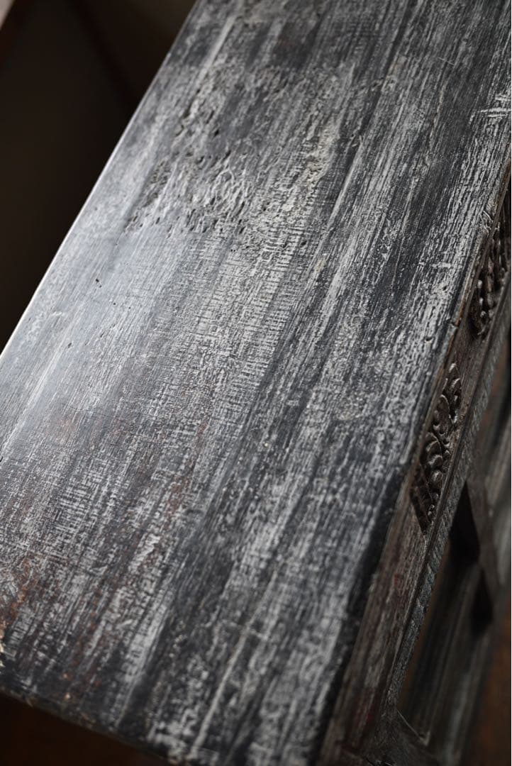 アンティーク チーク材 インド 古家具 ローボード ローキャビネット