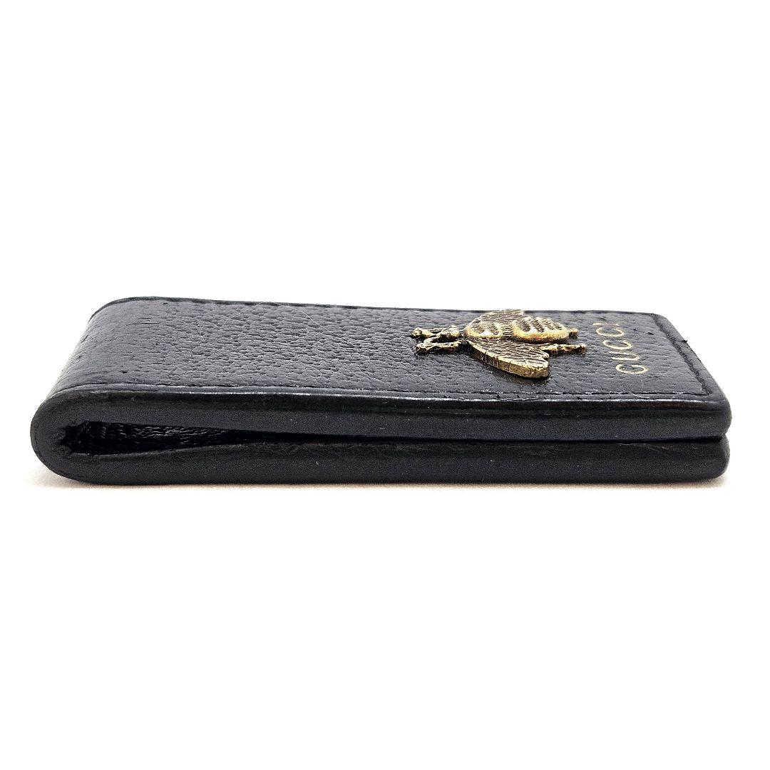 GUCCI グッチ マネークリップ ビー 蜂 レザー ブラック 黒
