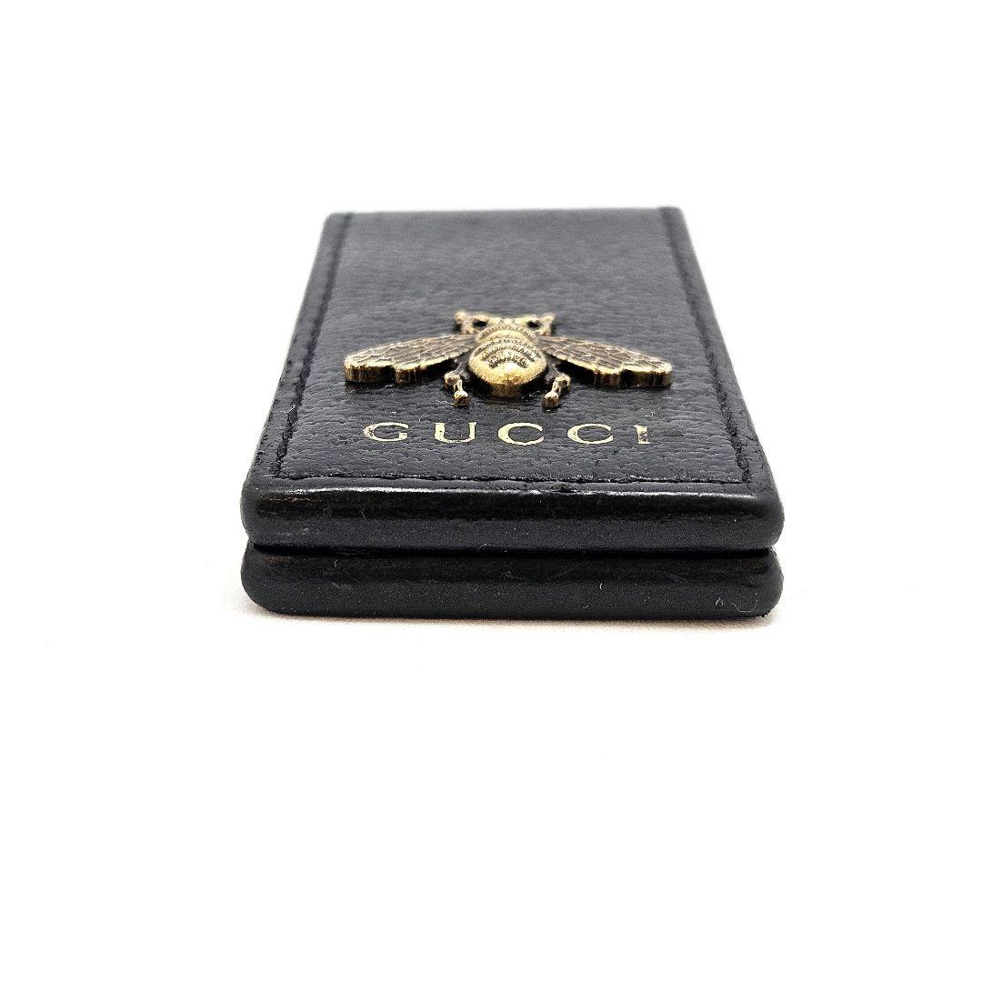GUCCI グッチ マネークリップ ビー 蜂 レザー ブラック 黒