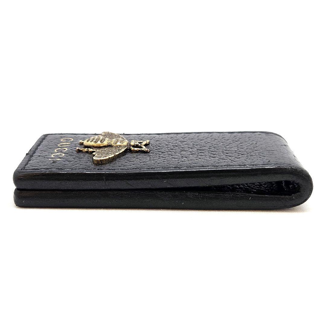 GUCCI グッチ マネークリップ ビー 蜂 レザー ブラック 黒