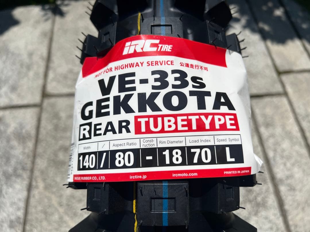 パーツ IRC 140/80-18 VE-33s GEKKOTA WT