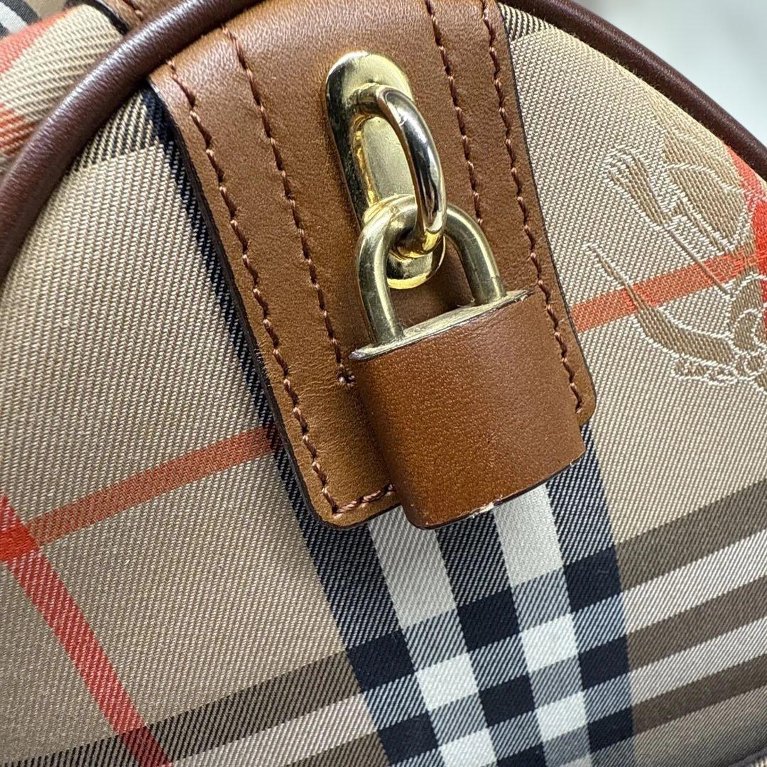 ぴ*き様 美品　Burberry チェック柄 ボストンバッグ