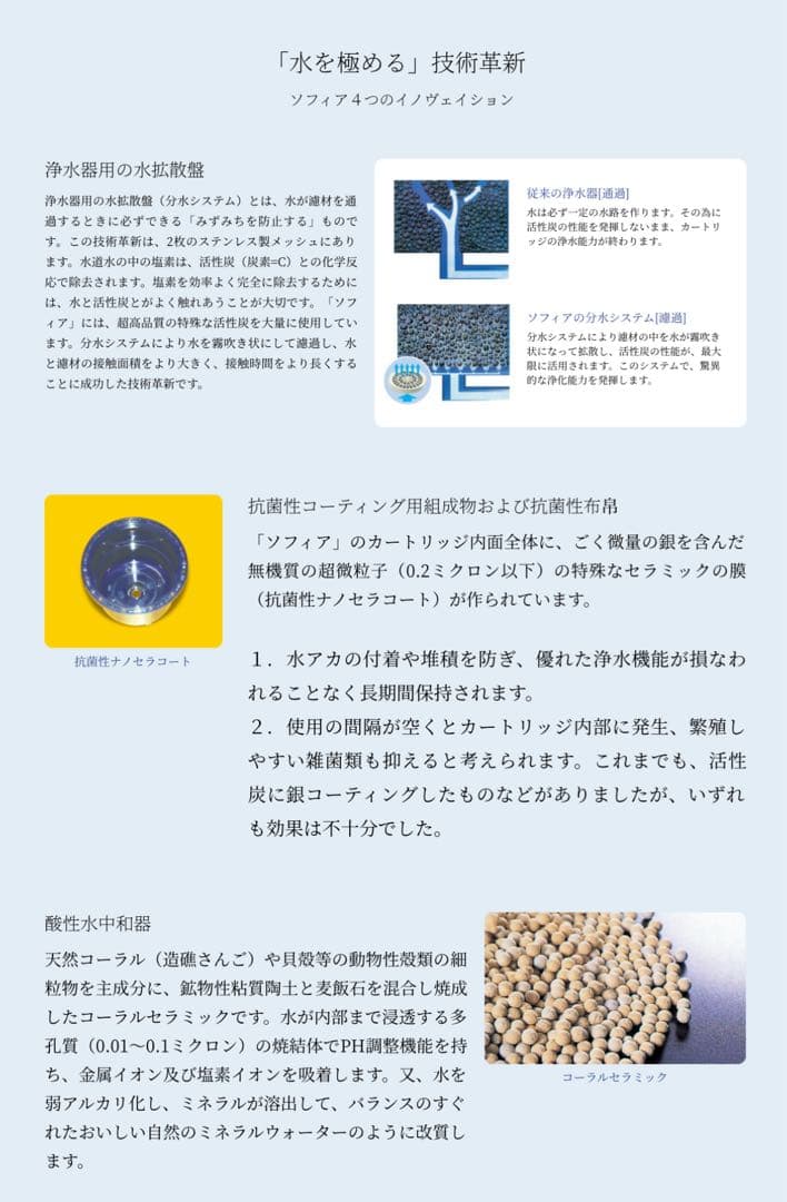家庭用浄水器 マグ・ソフィア