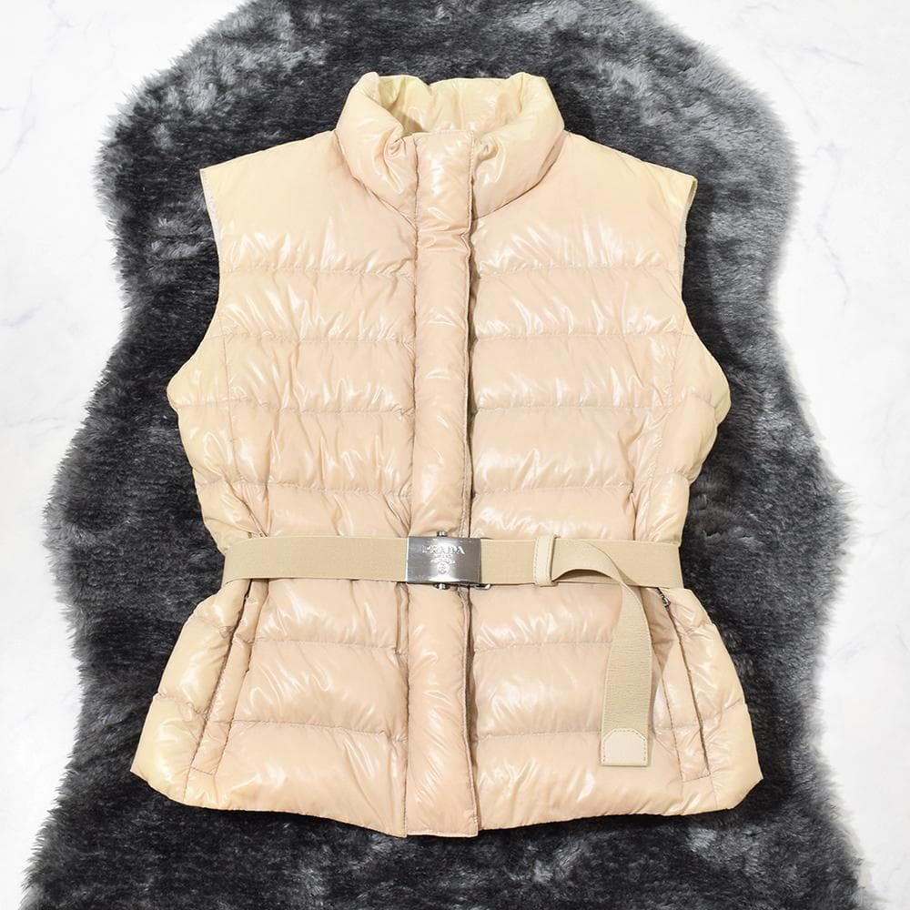 00s archive PRADA プラダスポーツ ベルト付 ダウンベスト 38
