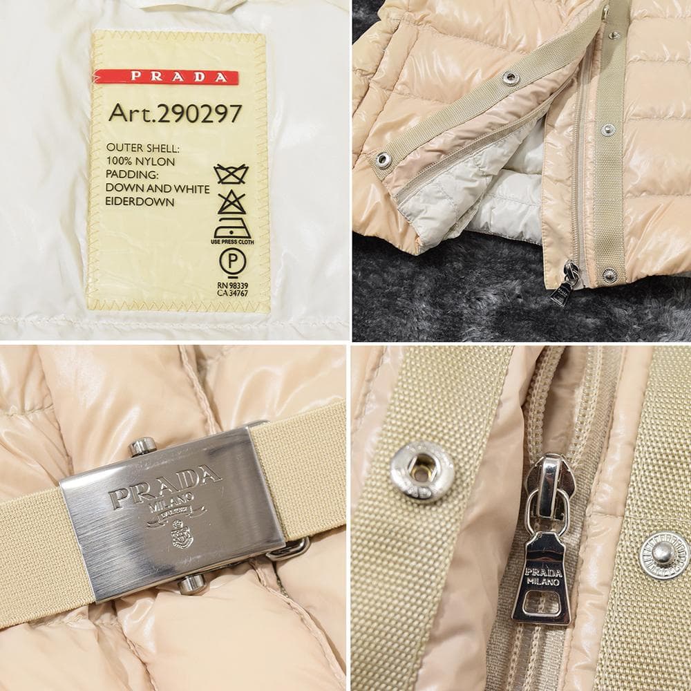 00s archive PRADA プラダスポーツ ベルト付 ダウンベスト 38