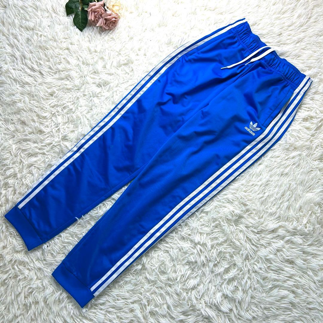 170 M　アディダスオリジナル SST スウェット セットアップ 上下 青