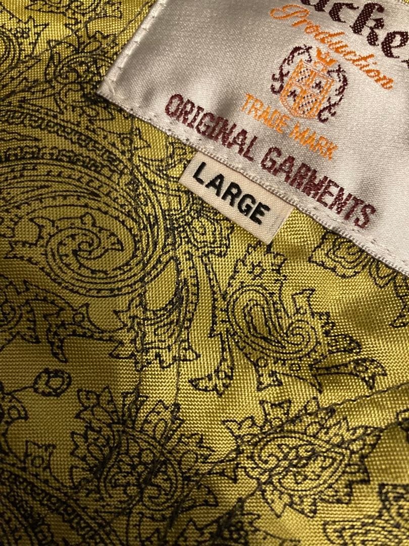 ひ*ろ様 カップショルダージャケット　ダービージャケット　L ブラック　ゴールド