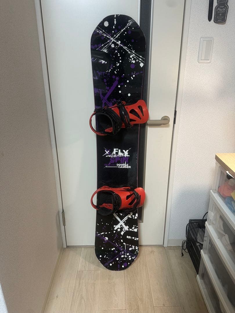 スノーボード011 X FLY SPIN 148 グラトリ　ビンディングセット
