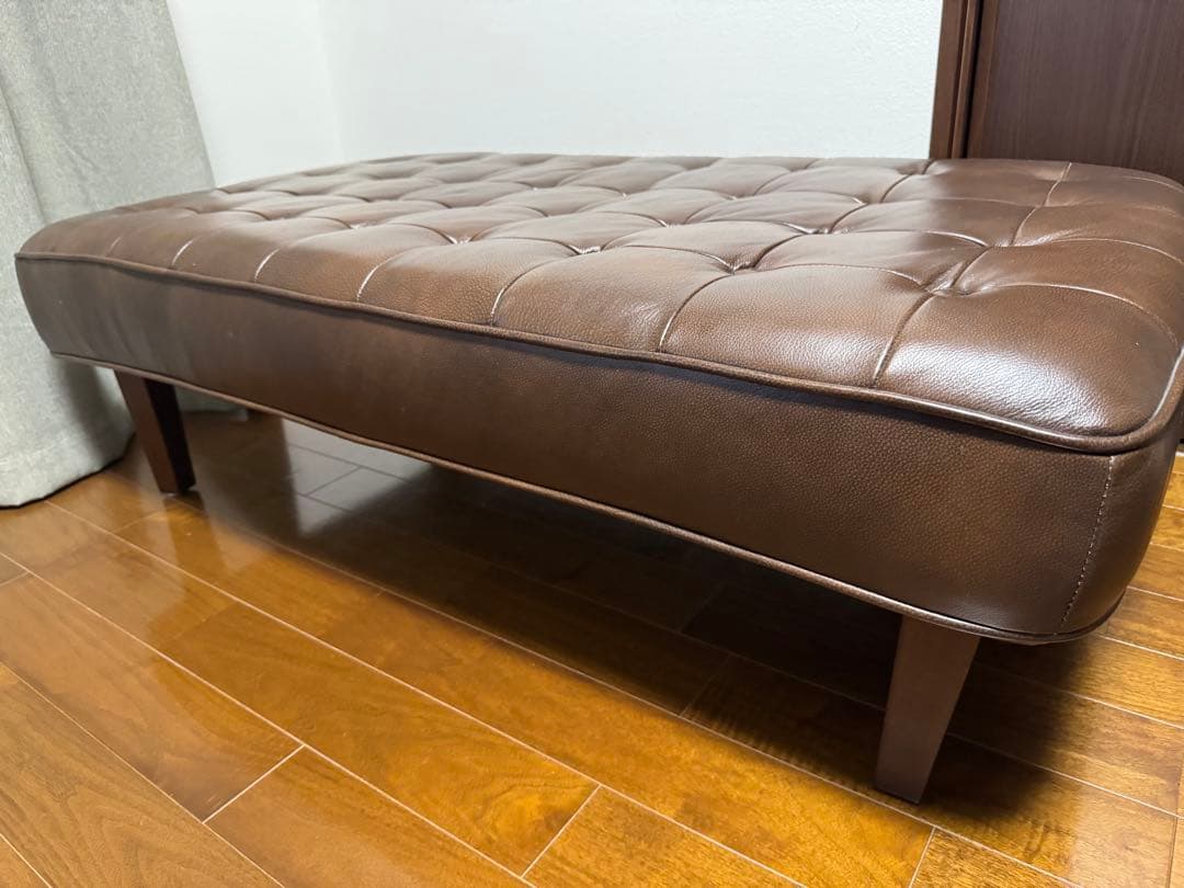 【カリメロさん専用】ダークブラウン　合皮オットマン