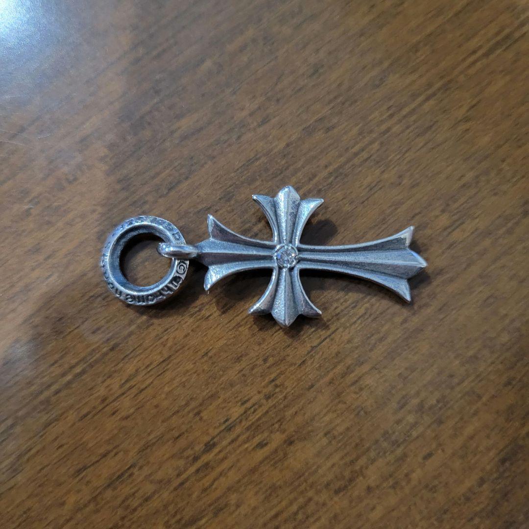 クロムハーツ タイニーCHクロスチャーム ネックレストップ シルバー